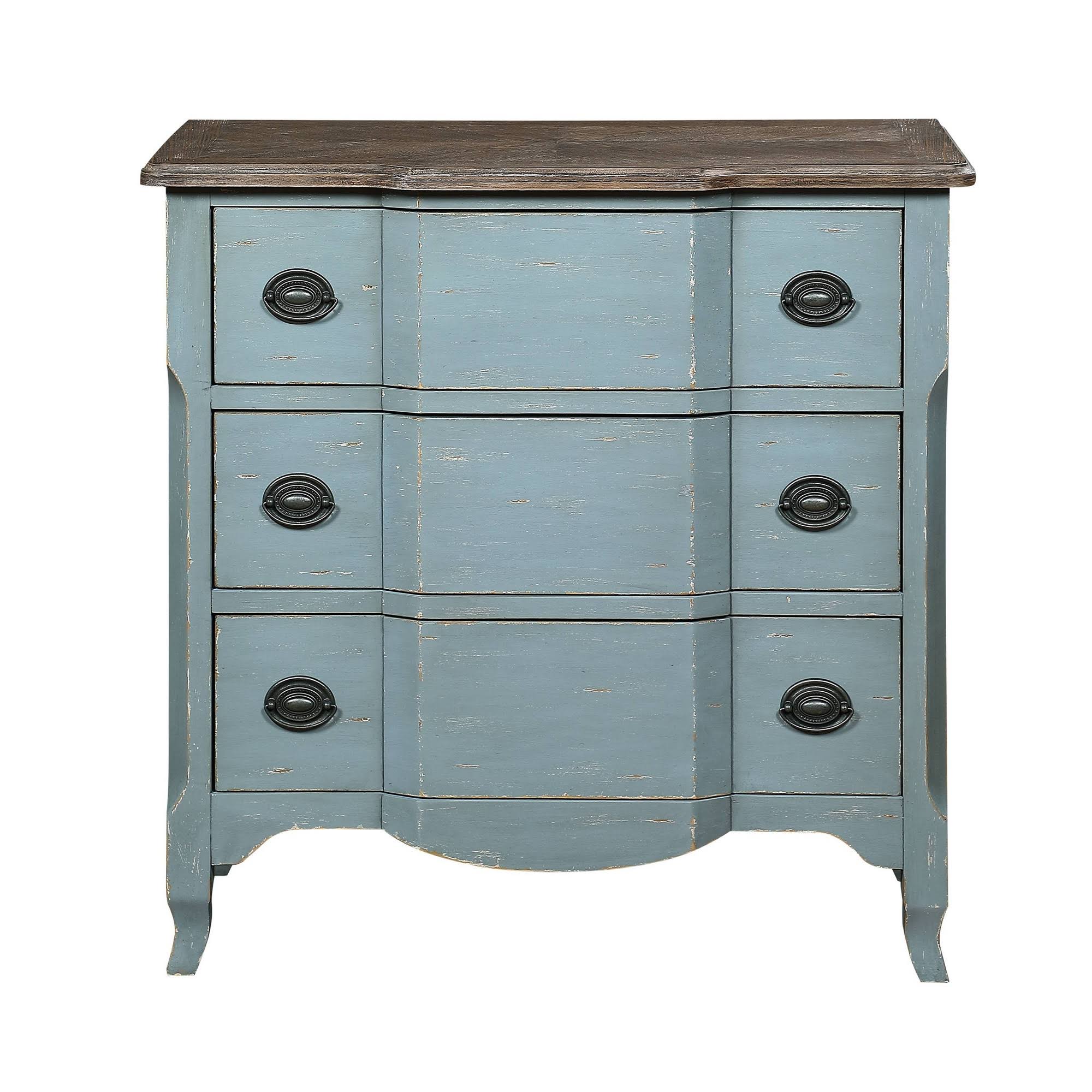 Blue 3 Drawer Chest I39605
