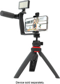 Black Phone Video Stabilizer Rig Kit with Microphone, Light Diffuser and Mini Tripod H968823