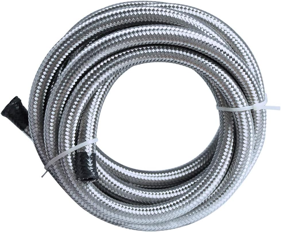 Blue & Red Stainless Steel Braided AN-6 Fuel Line Hose Kit K8727