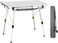 Portable Folding Camping Table All Aluminum Ultra Lightweight with Mesh Layer R4829