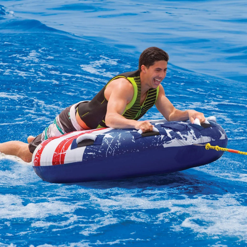 Inflatable 1 Rider Watersports Towable Tube (2 Pack) T3850