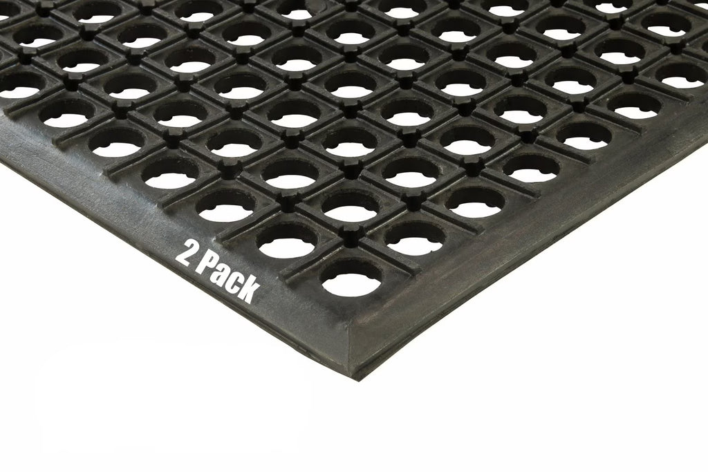 Black Rubber Drainage Floor Mat 36" x 60" K232