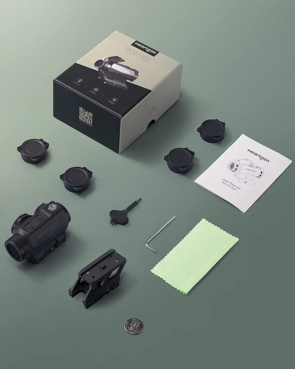 Red Dot Sight 1x21mm 2 MOA with Riser Pack of 2 N23226