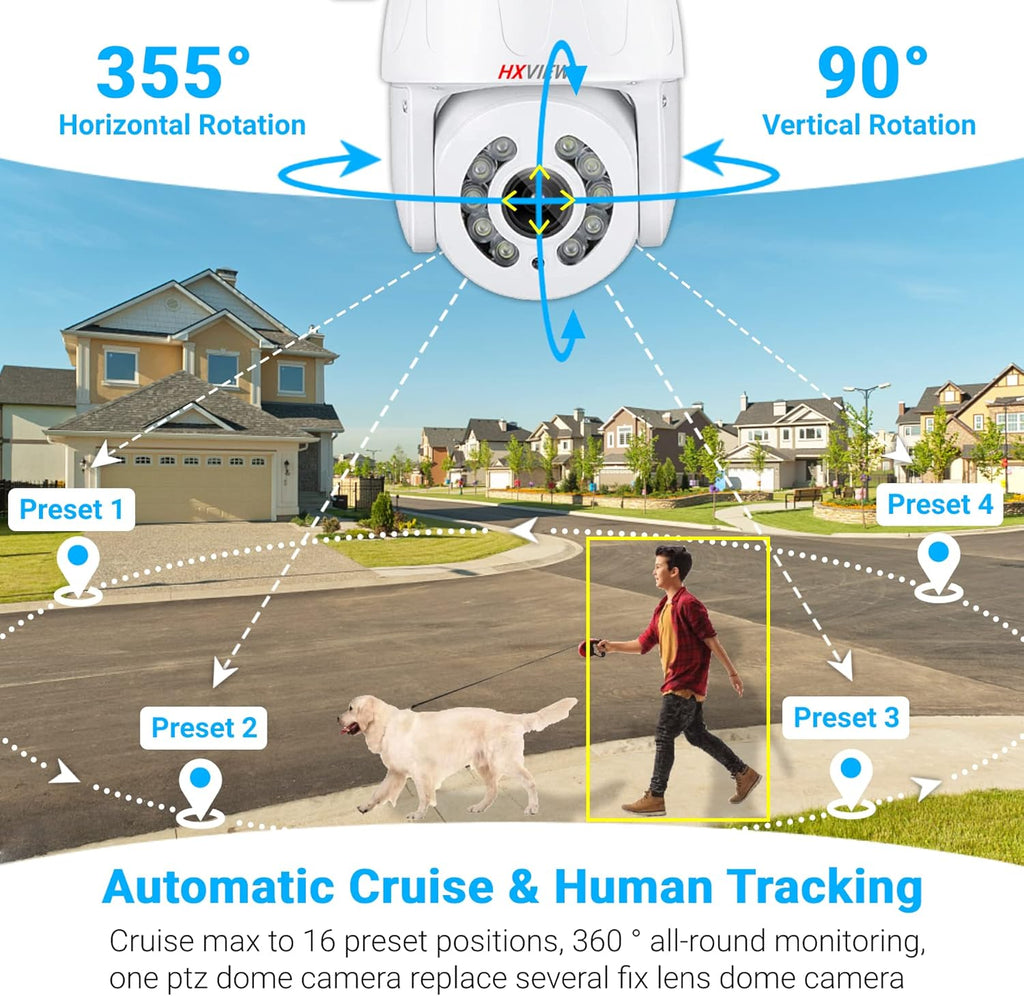 5MP WiFi Wireless Spotlight Camera with 5X Optical Zoom J118