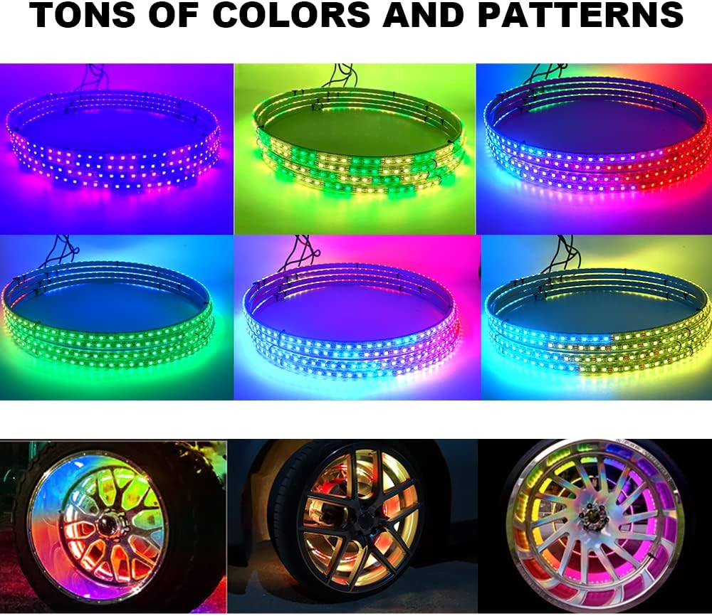 15.5 in Single Row Wheel Lights Kit (4pcs) with Turn Signal and Braking Function P93623