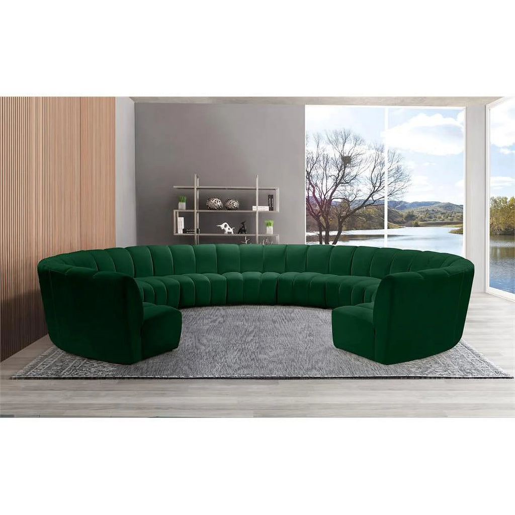 11-Piece Velvet Modular Sectional O296642