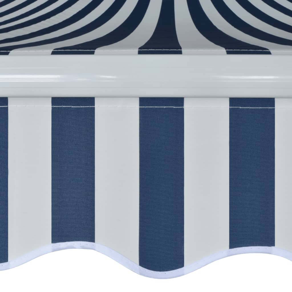 Blue/White Folding Awning G500