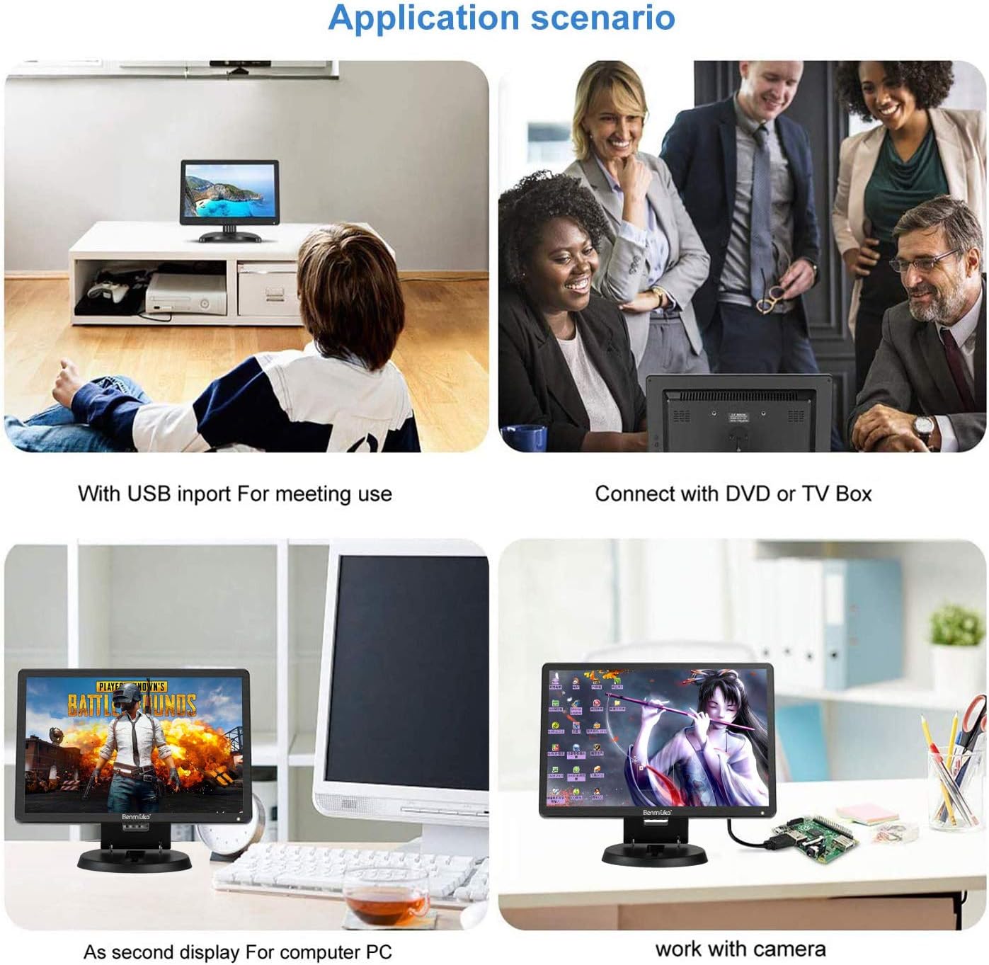 1024x768 HD CCTV Monitor with Built-in Speaker Q26638