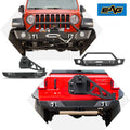 Rock Crawler Front Bumper with Tire Carrier Combo for Wrangler JL Z91205