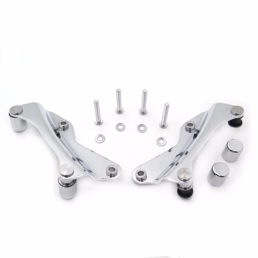 Chrome Motorcycle 4-point Docking Hardware Kit with Cover O73954