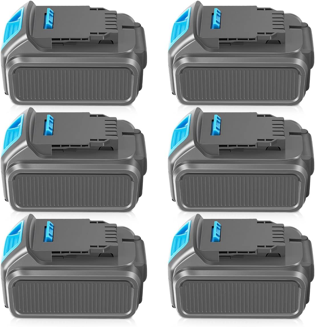 6 Packs 20V 6.0Ah Battery with LED Indicator Y615189