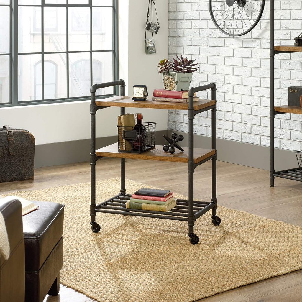 Multi-Purpose Cart, Checked Oak Finish L2639