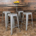 4 Pack 30x22 High Metal Stackable Bar Stool H487