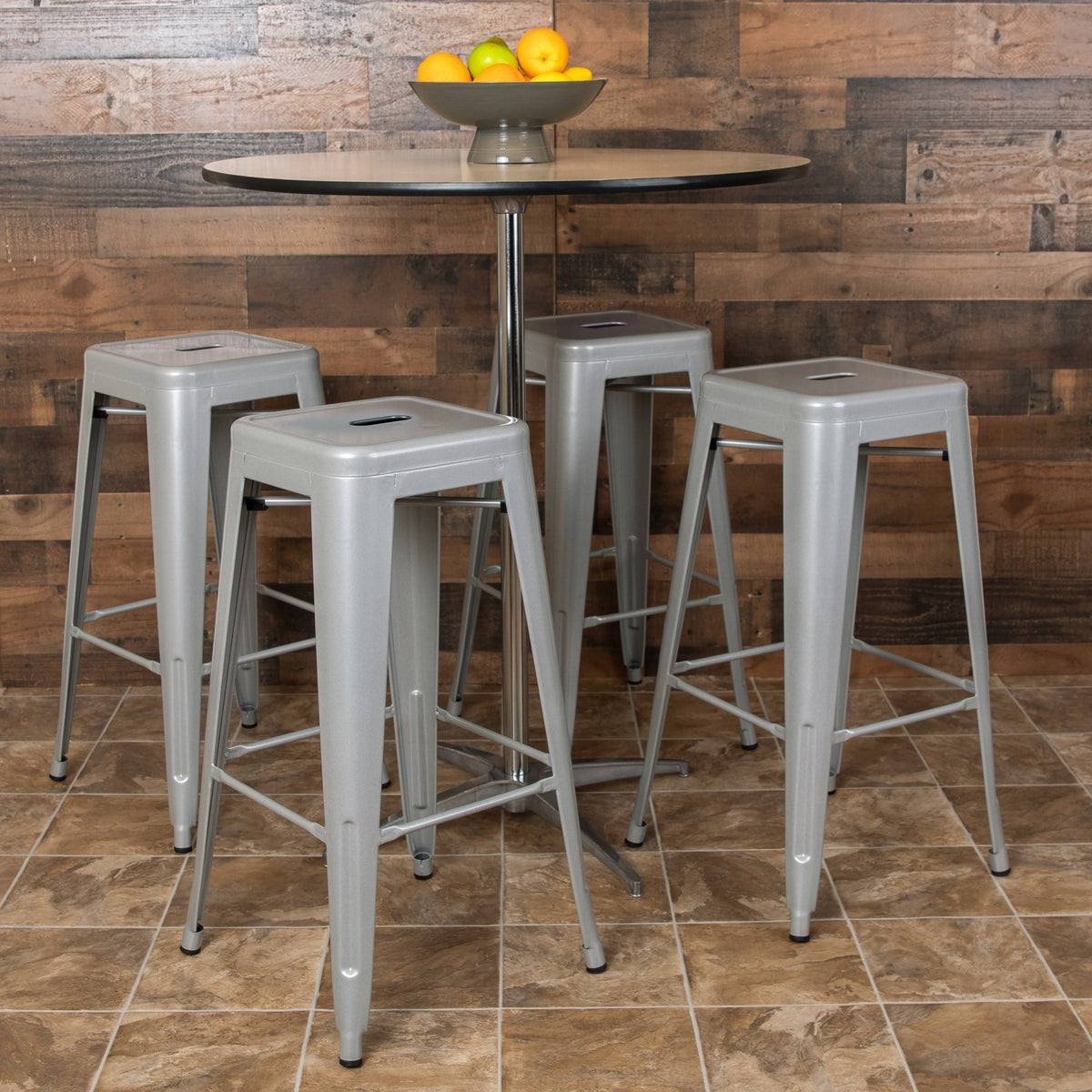 4 Pack 30x22 High Metal Stackable Bar Stool H487