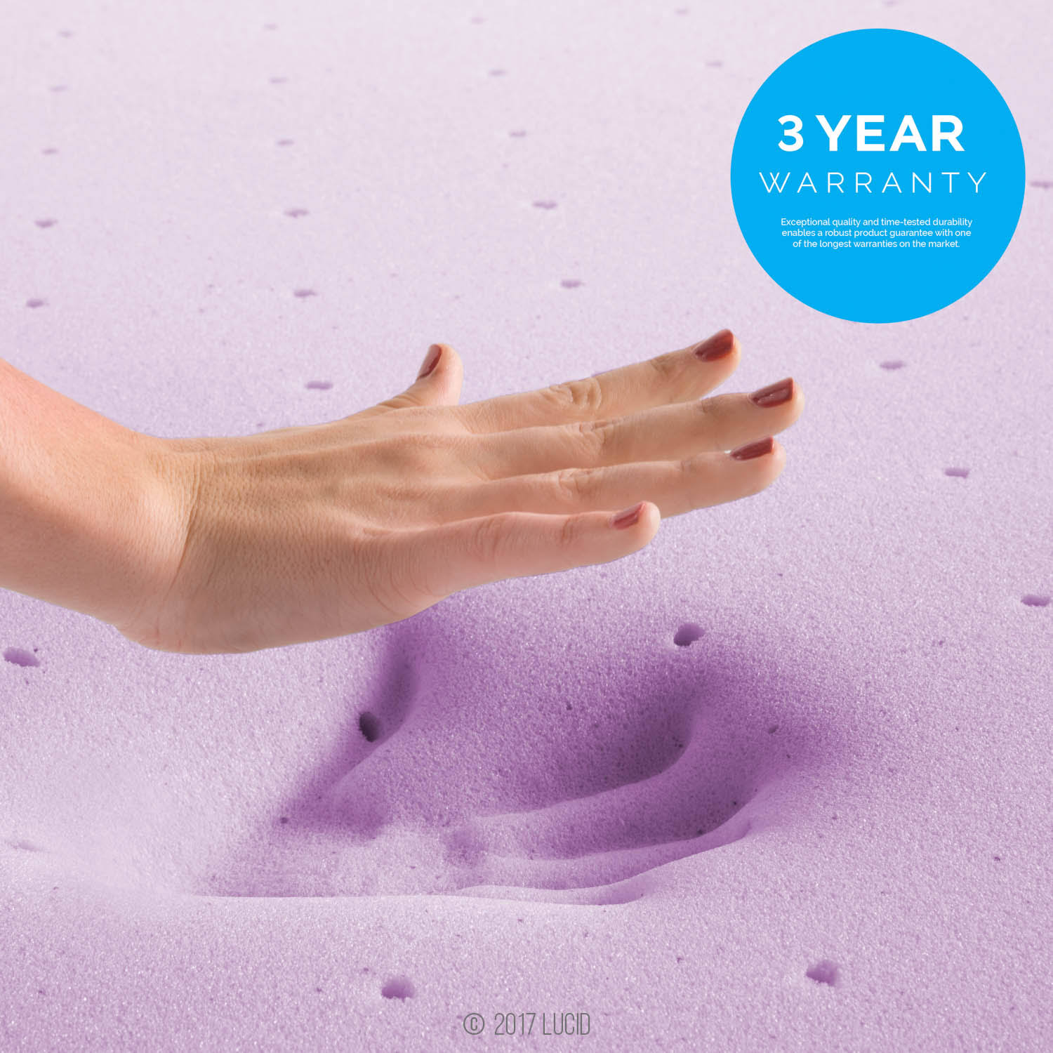 Full Lavender Infused Memory Foam Mattress Topper P2446
