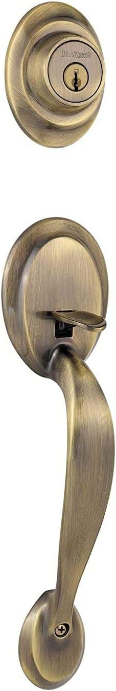 Antique Brass Single Cylinder Handle Set Q18128