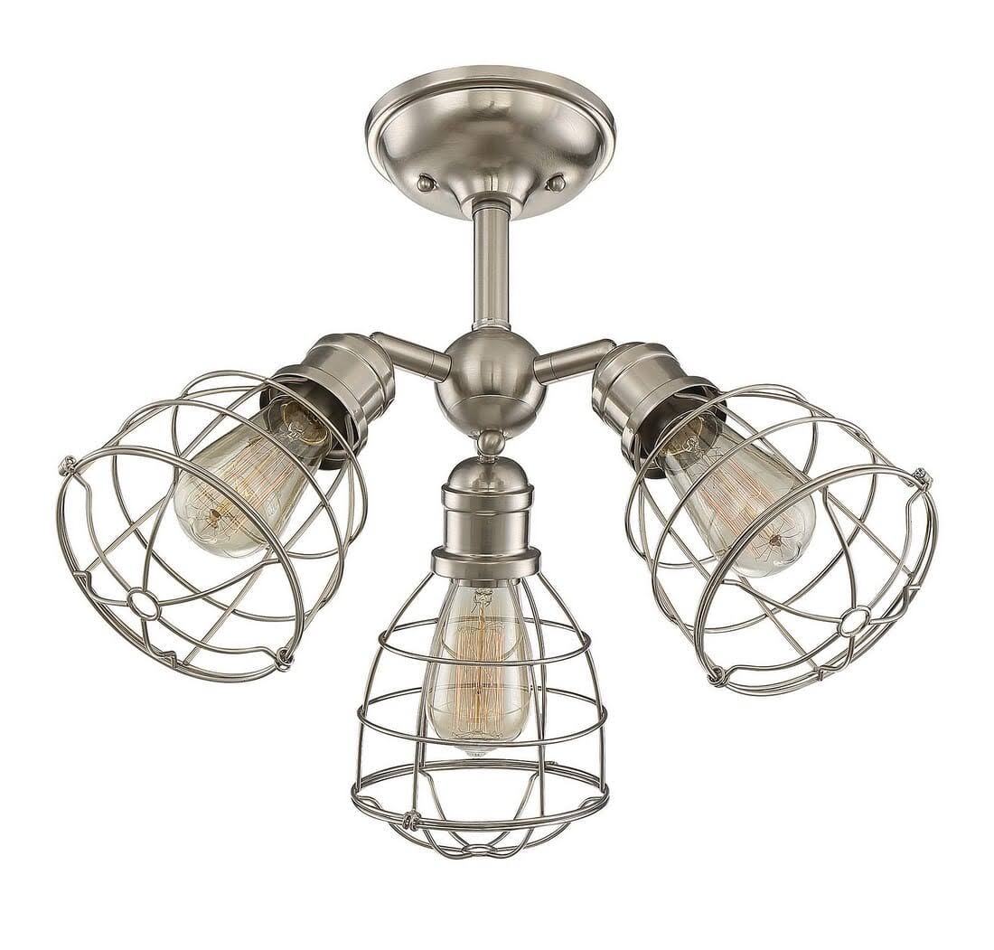 Satin Nickel 3 Light Adjustable Semi-Flush K52710
