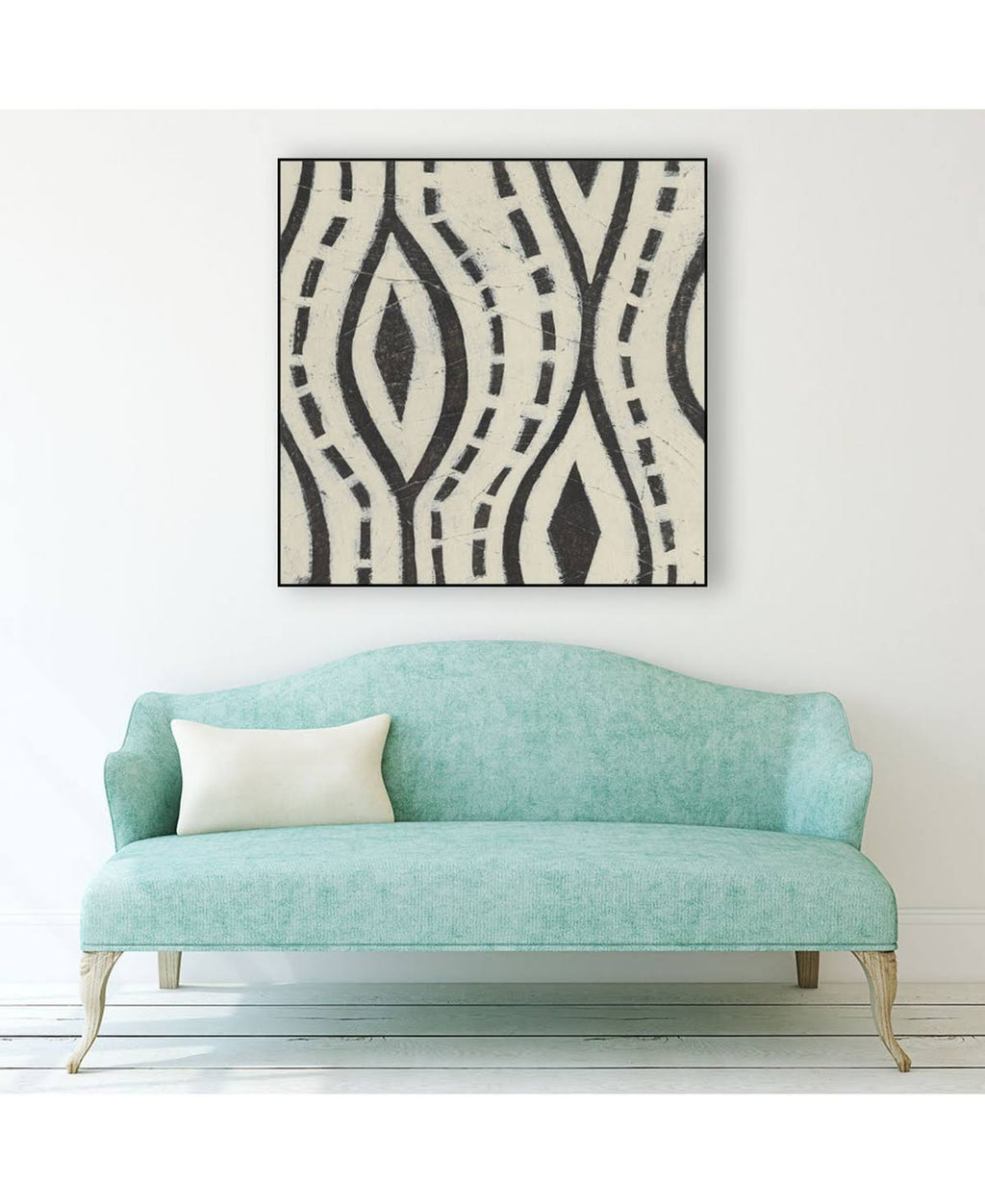 Tan Framed Canvas Art X422