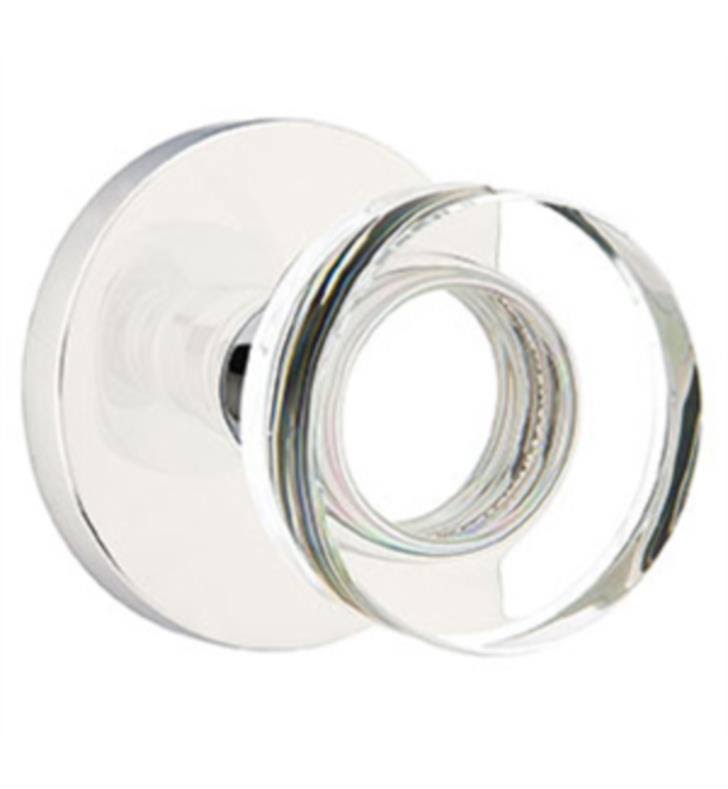 Crystal Knob Privacy with Disk Rose Bright Nickel Finish A725755