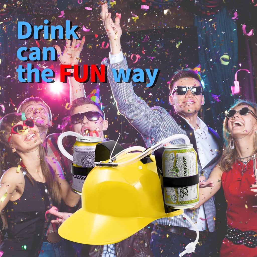 Yellow Adjustable Drinking Helmet with Straw X2170