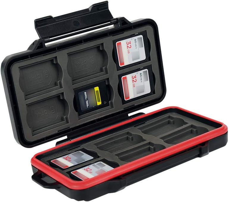 36 Slots Water-Resistant Anti-Shock SD Card Case, Black V523
