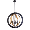 Dark Bronze & Satin Brass Chandelier E202981