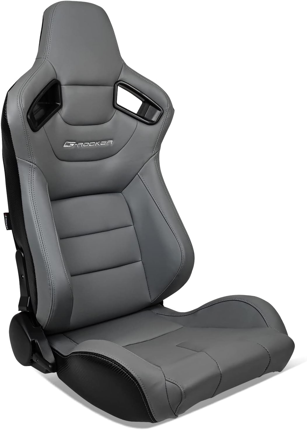Black PU & Carbon Leather Racing Seats with Dual Sliders M906