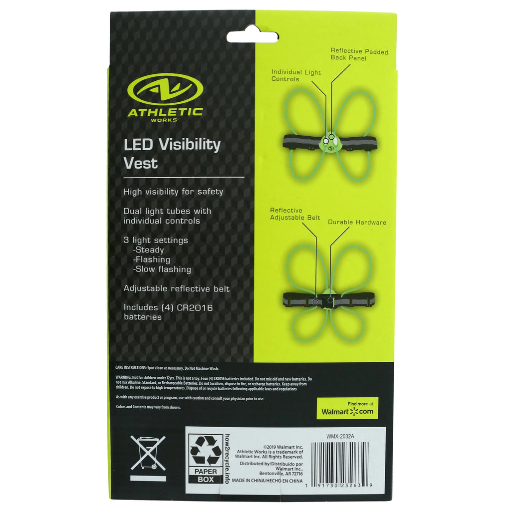 Neon Green LED Adjustable Safety Vest M6366