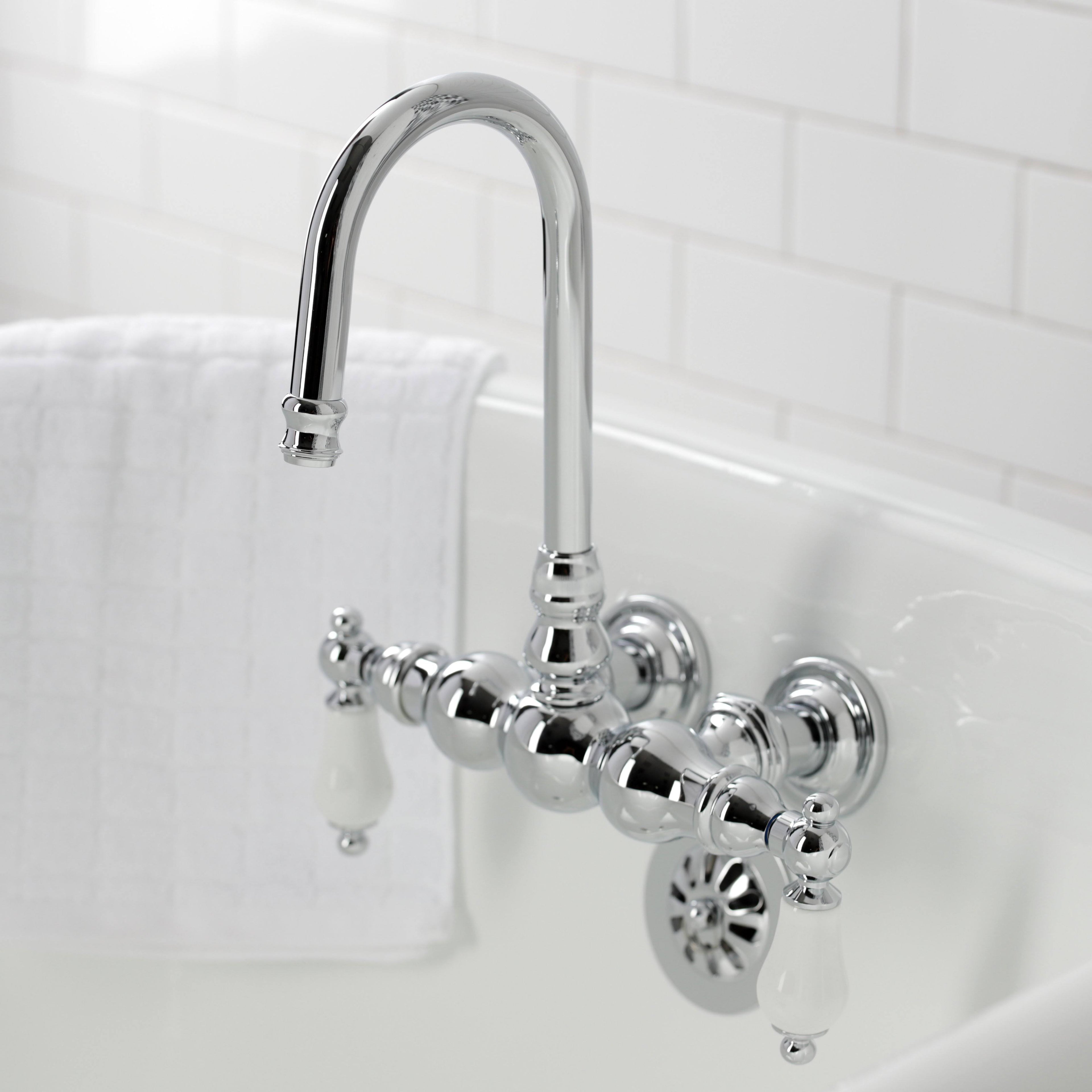 Vintage Tub Wall Mount Clawfoot Tub Faucet, Oil Rubbed Bronze L99573