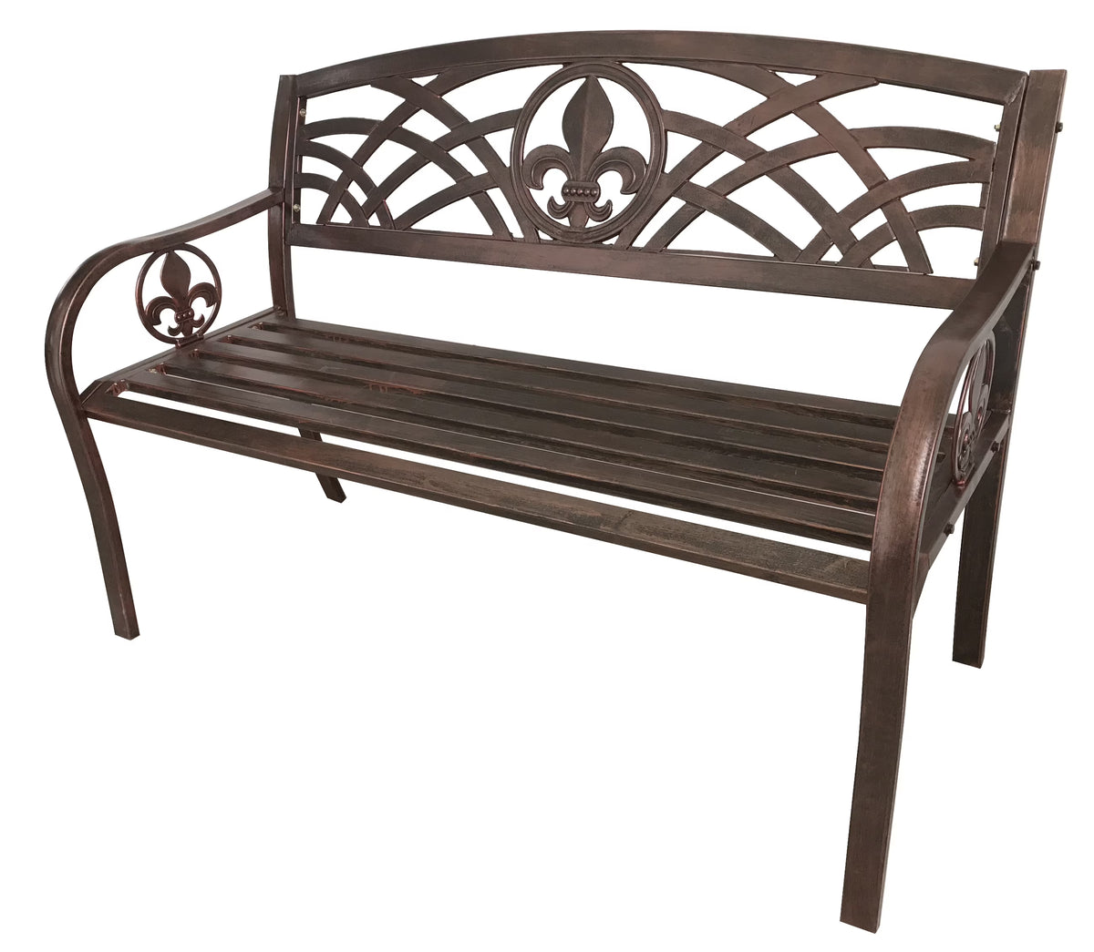 Bronze Metal Patio Bench J898184