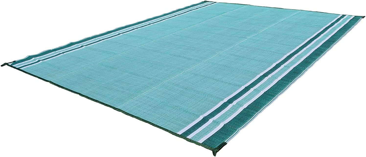 Forest Green Reversible Patio Mat 9x18 with Bag U73910