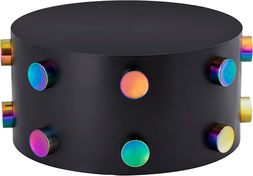 Black Cylindrical Coffee Table X779