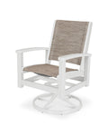 Satin White Swivel Rocker G1335