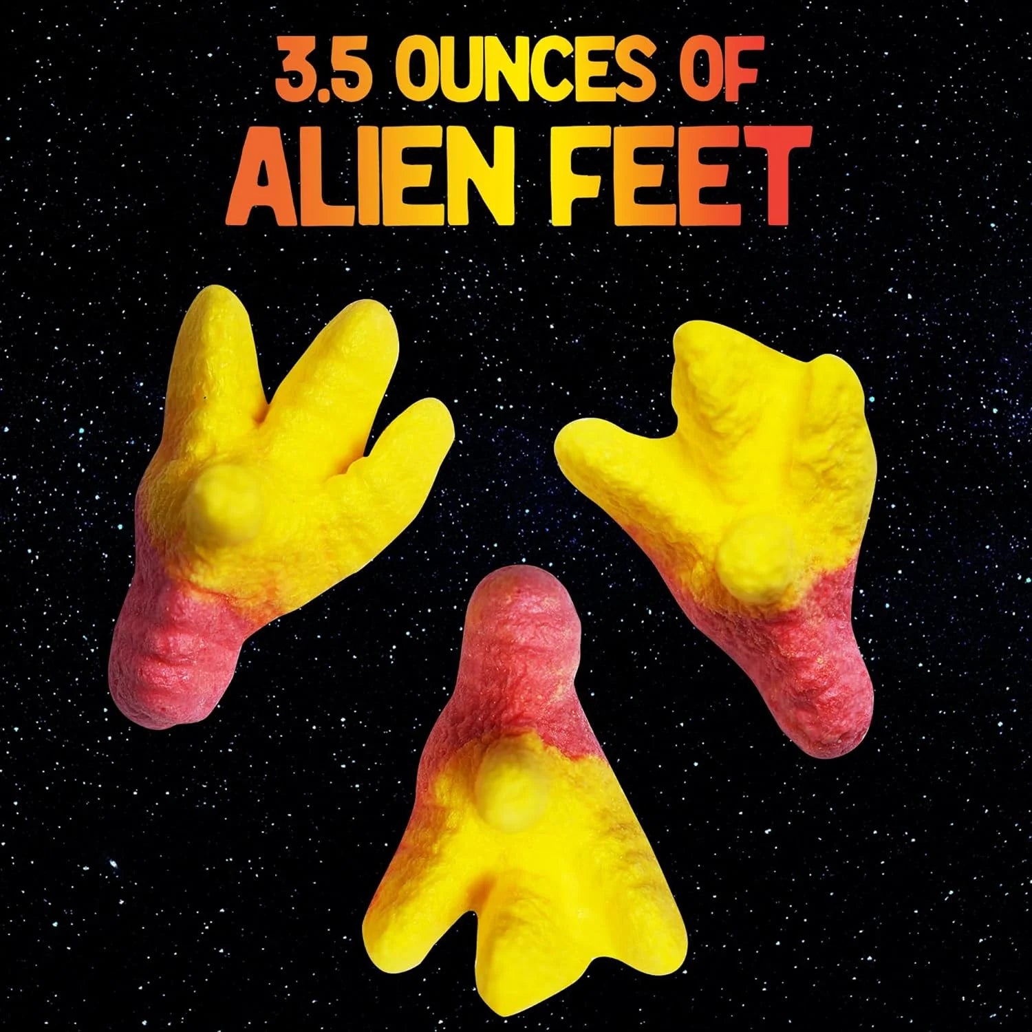 Freeze Dried Candy Variety Pack with Airheads, Skulls, and Alien Body Parts in Spaceship Box C590