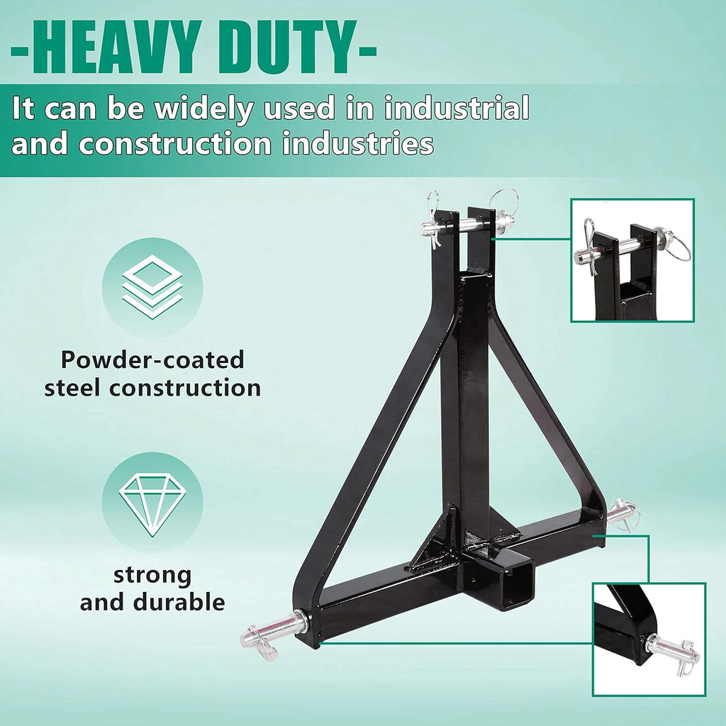 3 Point 2 Receiver Trailer Hitch Drawbar Adapter Pack of 2 P92351