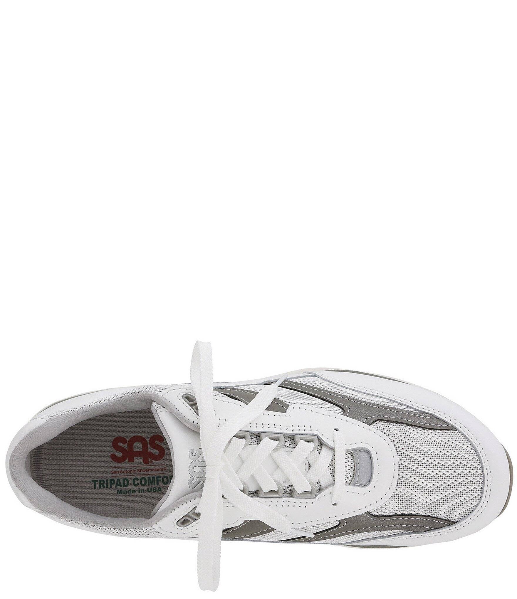 White 6 Wide Mesh Shoes I8925
