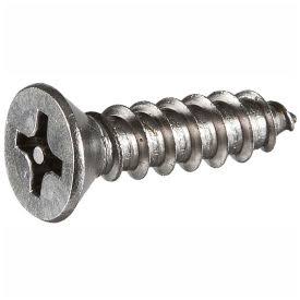 #6 x 1-1/2 x 22 Security Sheet Metal Screw, Flat Phillips Head, 18-8 Stainless Steel, Pkg of G821