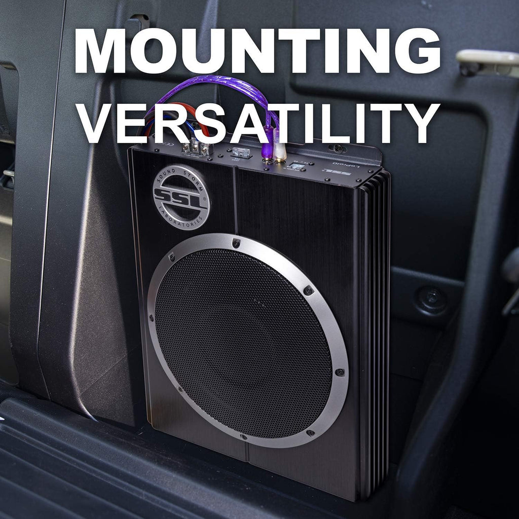Black 8 Inch Amplified Car Subwoofer with Remote Control I54013