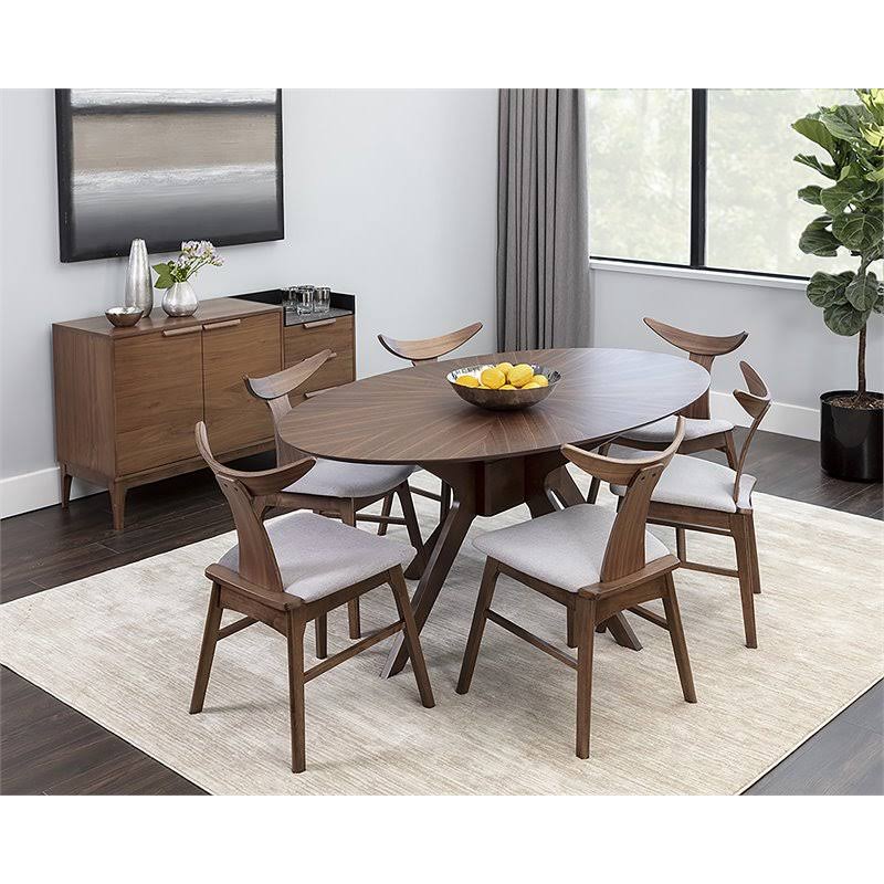 Wood Counter Table Set with 4 Counter Stools in Dark Gray S32637