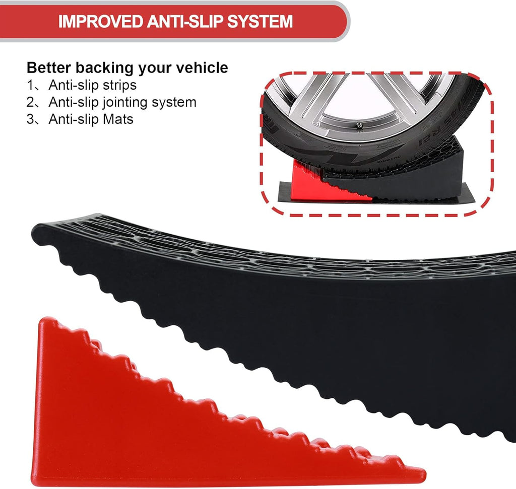 Camper Levelers 2 Pack Anti-Slip Leveling System Support Two Axles Up to 35,000lbs A840916