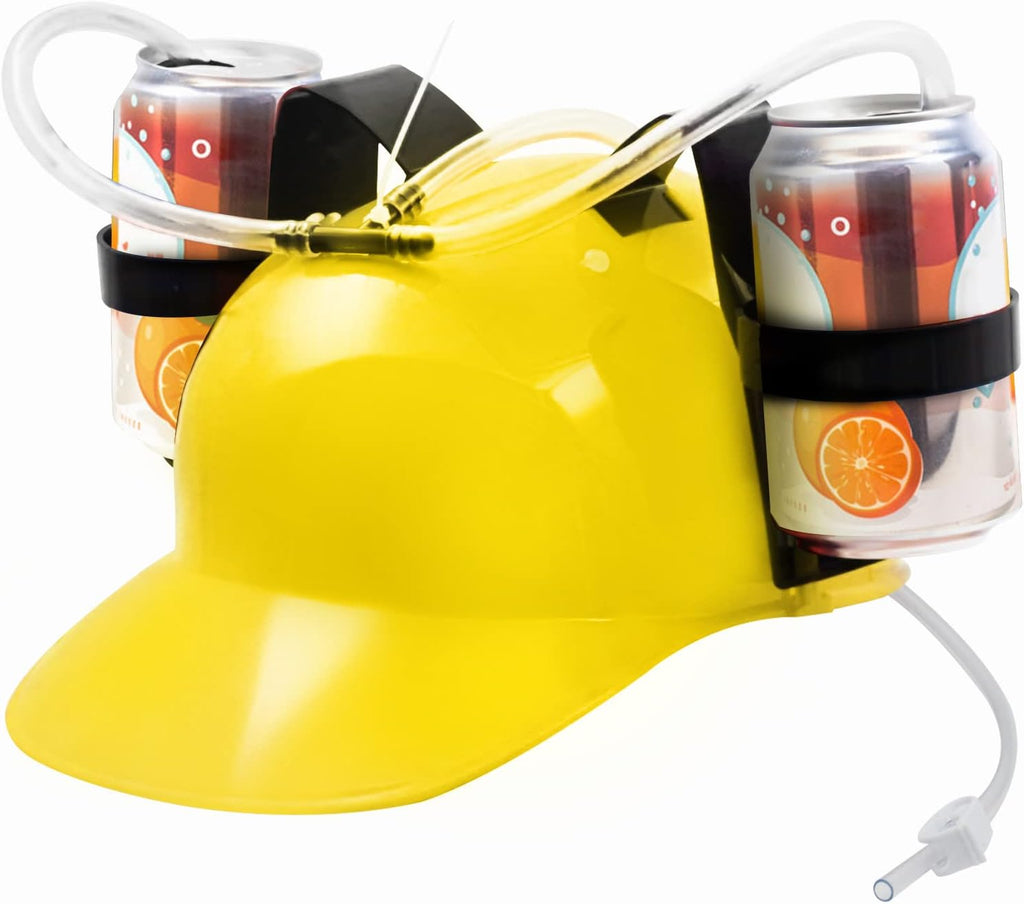 Yellow Adjustable Drinking Helmet with Straw X2170