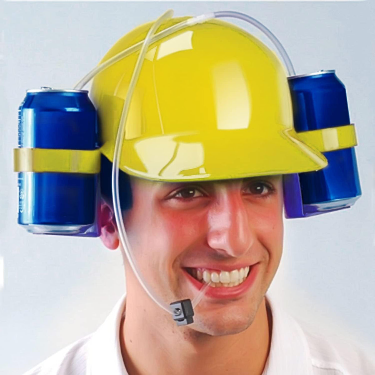 Yellow Adjustable Drinking Helmet with Straw X2170