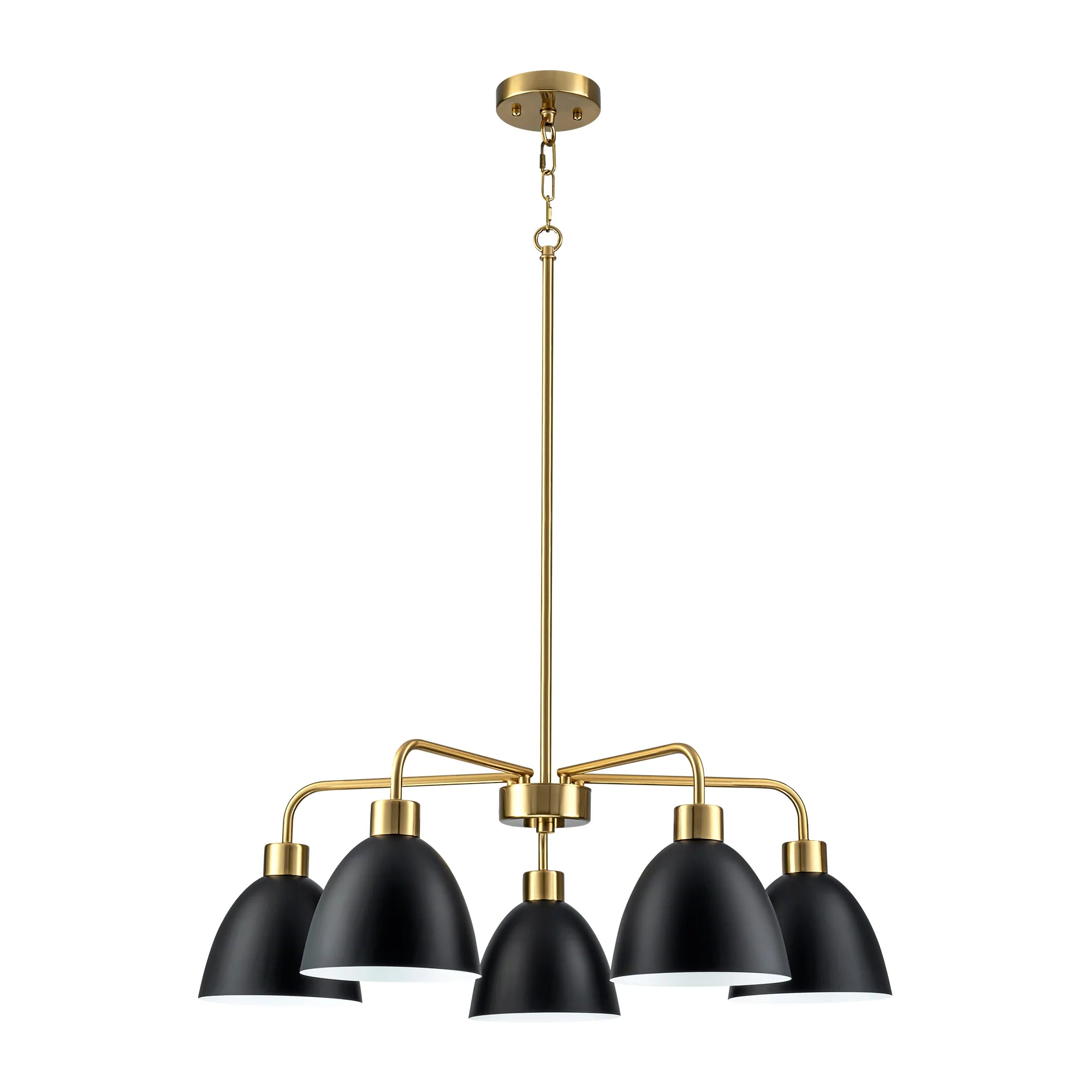 5-Light Dimmable Industrial Shaded Chandelier F776576