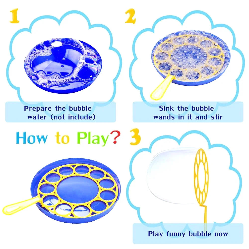 Colorful Bubble Making Wands Outdoor Toy U6338