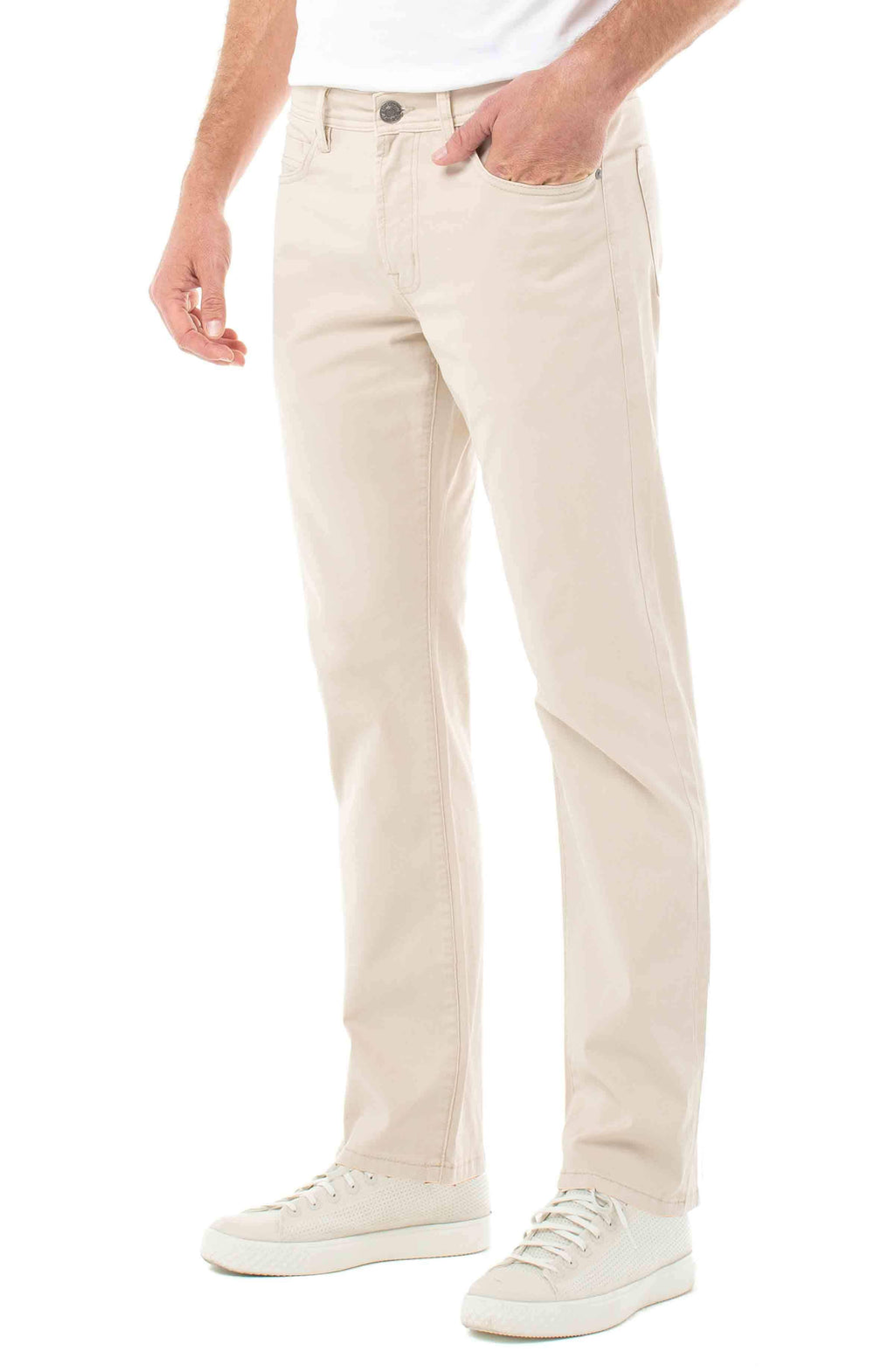 Sand Relaxed Straight Twill Pants K29095