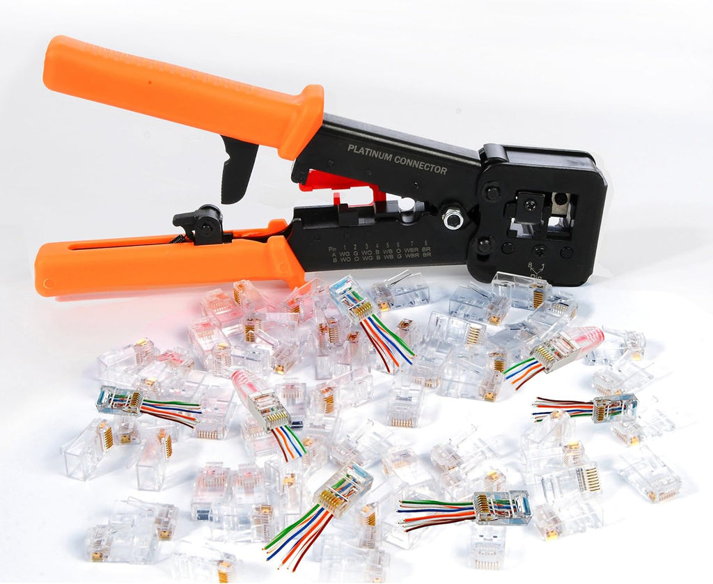 Pass-Through Crimper for UTP/FTP Cable Connector, Pack of 2 X99166
