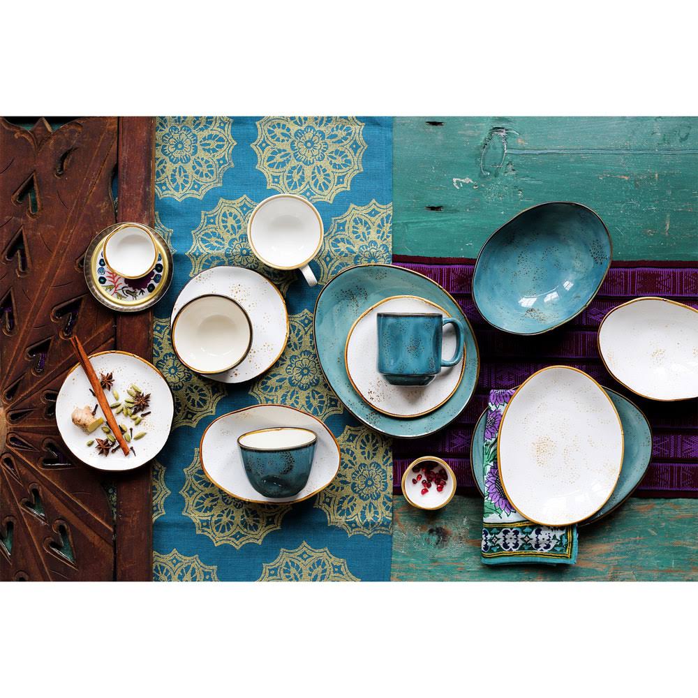 Azure 12x22 x 9 3/4x22 China Ellipse Plate - 12/Case E83234