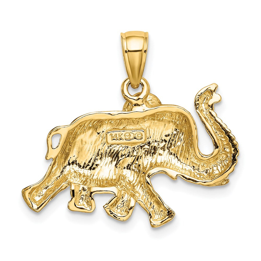 14k Gold Elephant Running Charm G70583