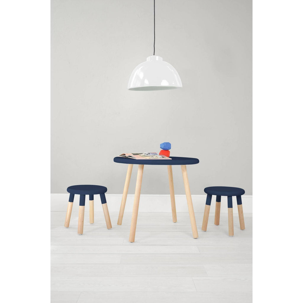 Kids Chair, Set of 2, Maple, Deep Blue I345039