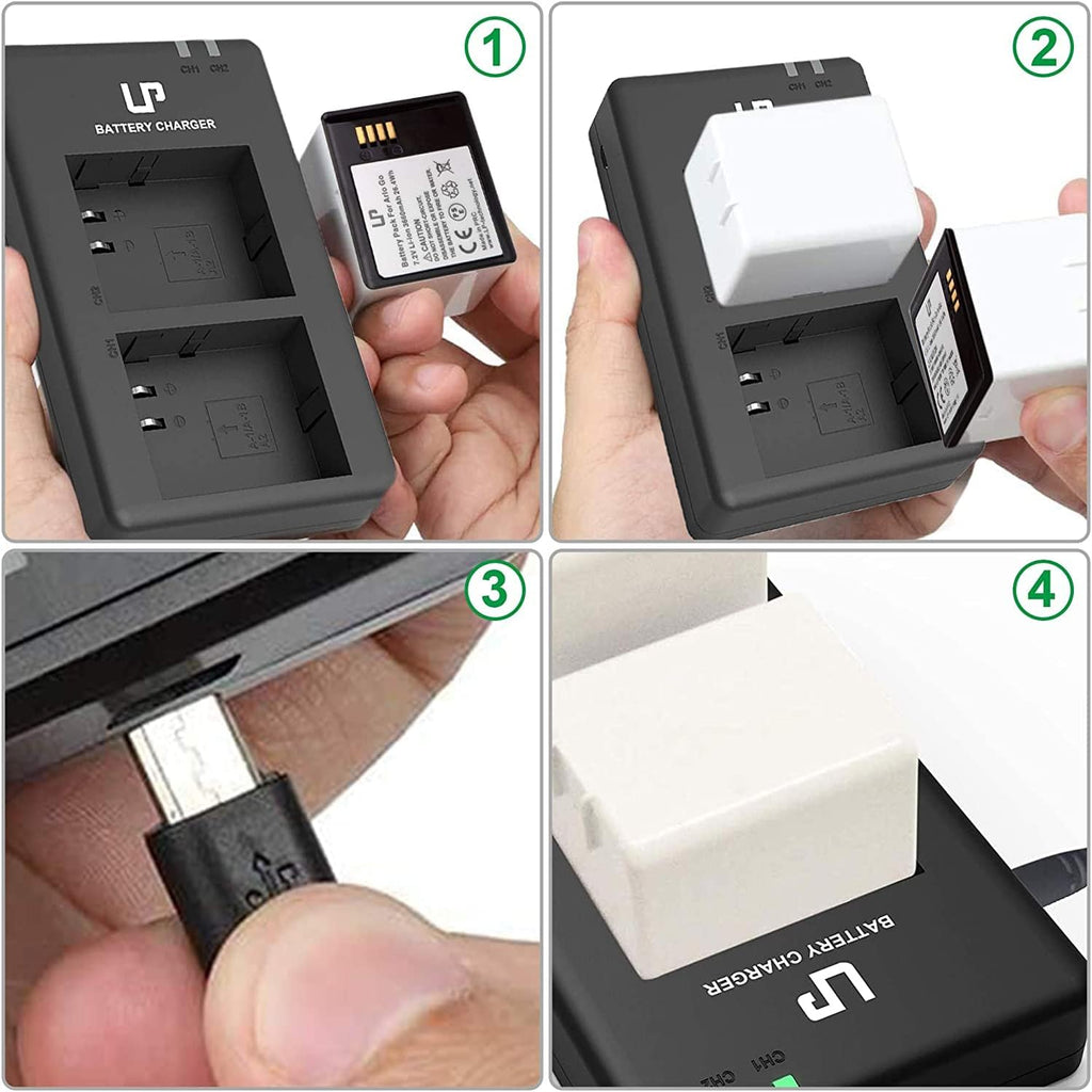2-Pack 7.2V 3660mAh Li-ion Rechargeable Batteries with Dual Charger Station V944889
